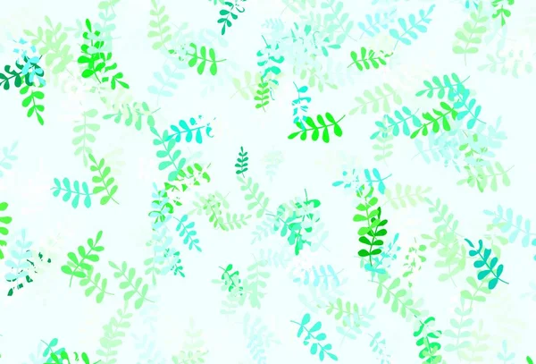 Світло Зелений Вектор Природний Візерунок Листям Блискуча Кольорова Ілюстрація Листям — стоковий вектор