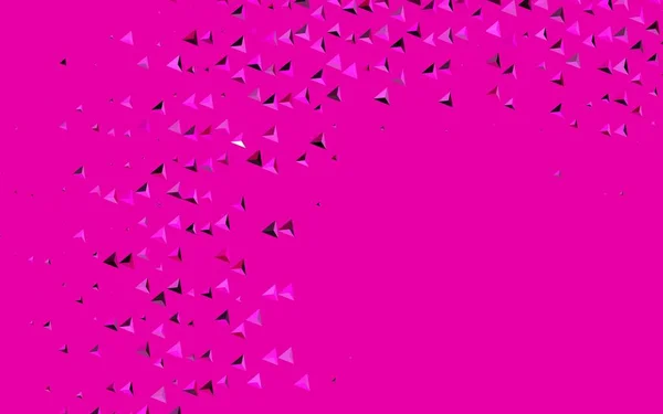 Sötét Rózsaszín Vektor Elrendezése Vonalak Háromszögek Modern Absztrakt Illusztráció Színes — Stock Vector
