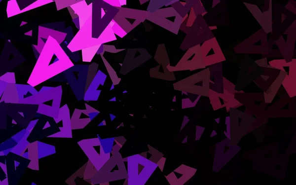 Темно Фіолетовий Рожевий Векторний Шаблон Кристалами Трикутниками Декоративний Дизайн Абстрактному — стоковий вектор