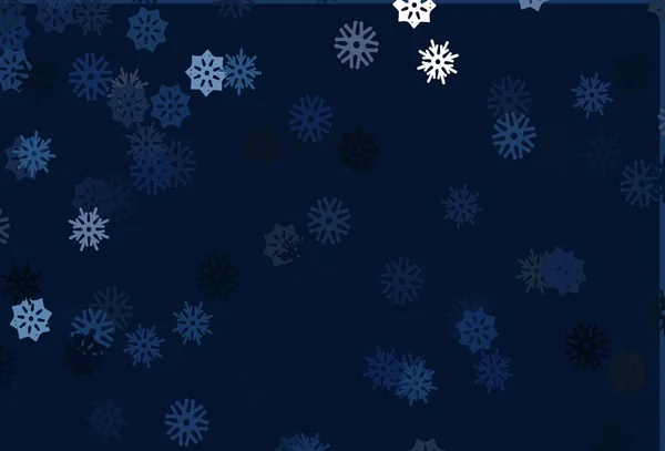 Diseño Vectorial Azul Claro Con Copos Nieve Brillantes Ilustración Abstracta — Vector de stock