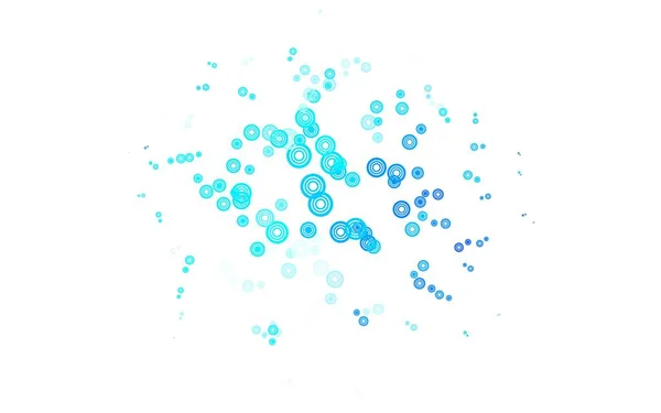 Világos Kék Vektor Textúra Korongokkal Csillogó Absztrakt Illusztráció Elmosódott Esőcseppekkel — Stock Vector