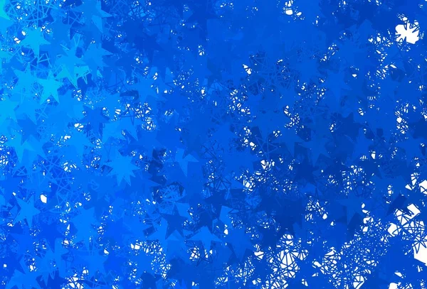 Fond Vectoriel Bleu Clair Avec Petites Grandes Étoiles Design Décoratif — Image vectorielle