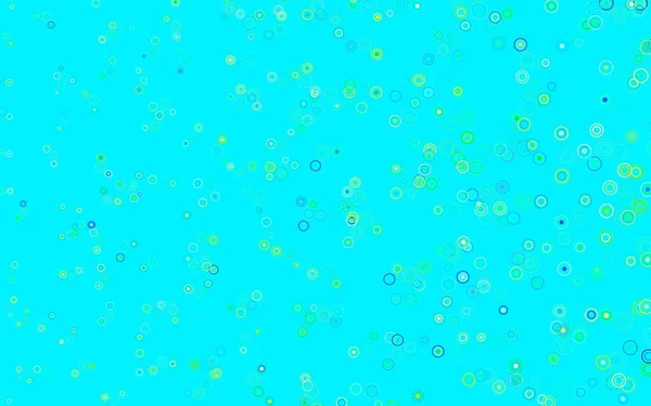 Světle Modrá Zelená Vektorová Textura Disky Rozmazané Bubliny Abstraktním Pozadí — Stockový vektor
