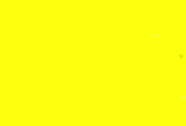 Jasnoniebieski Żółty Wektor Naturalny Wzór Gałęziami Ilustracja Doodle Liści Gałęzi — Wektor stockowy