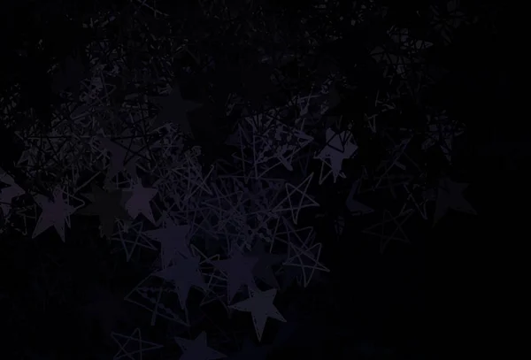Modèle Vectoriel Gris Foncé Avec Flocons Neige Noël Étoiles Illustration — Image vectorielle