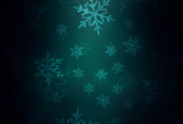Dunkelgrüne Vektorkulisse Urlaubsstil Einfache Gradienten Illustration Mit Weihnachtlichen Attributen Intelligentes — Stockvektor