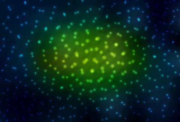 Tmavě Zelená Žlutá Vektorová Šablona Kruhy Rozmazané Bubliny Abstraktním Pozadí — Stockový vektor