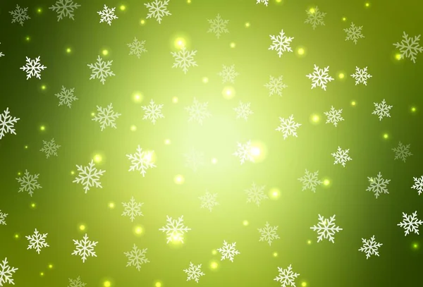 Ανοιχτό Πράσινο Κίτρινο Διανυσματικό Φόντο Χριστουγεννιάτικο Στυλ Πολύχρωμη Απεικόνιση Χριστουγεννιάτικα — Διανυσματικό Αρχείο