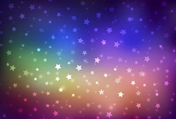 Licht Multicolor Vektor Hintergrund Mit Schönen Schneeflocken Sterne Moderne Geometrisch — Stockvektor
