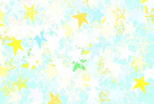 Modèle Vectoriel Multicolore Clair Avec Étoiles Noël Design Décoratif Flou — Image vectorielle