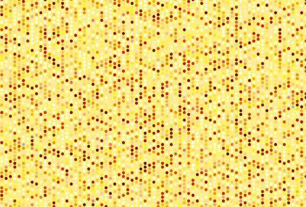 带有球体的浅橙色矢量图案 图解与一组闪亮的彩色抽象圈 壁纸的纹理图案 — 图库矢量图片