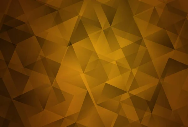 Dark Orange Vektor Abstraktes Mosaikmuster Geometrische Illustration Origami Stil Mit — Stockvektor