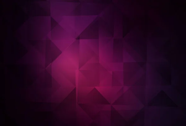 Dark Pink Vetor Triângulo Mosaico Fundo Ilustração Colorida Estilo Abstrato — Vetor de Stock