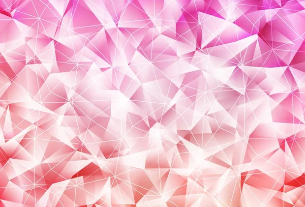 Çizgileri ve üçgenleri olan açık pembe vektör düzeni. Üçgenli soyut gradyan çizimi. Duvar kağıtları için zarif tasarım.