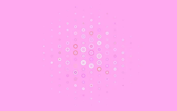 Plantilla Vectorial Rosa Claro Con Círculos Ilustración Abstracta Con Burbujas — Archivo Imágenes Vectoriales