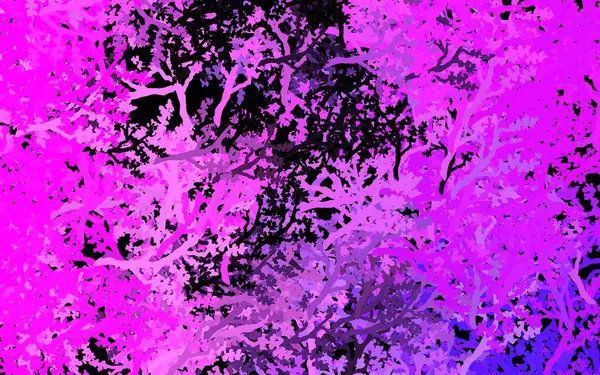 Темно Розовый Векторный Фон Деревьями Ветками Цветная Иллюстрация Деревьями Стиле — стоковый вектор