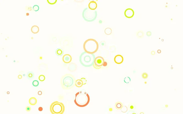 Hellrosa Grünes Vektorlayout Mit Kreisformen Unscharfe Blasen Auf Abstraktem Hintergrund — Stockvektor