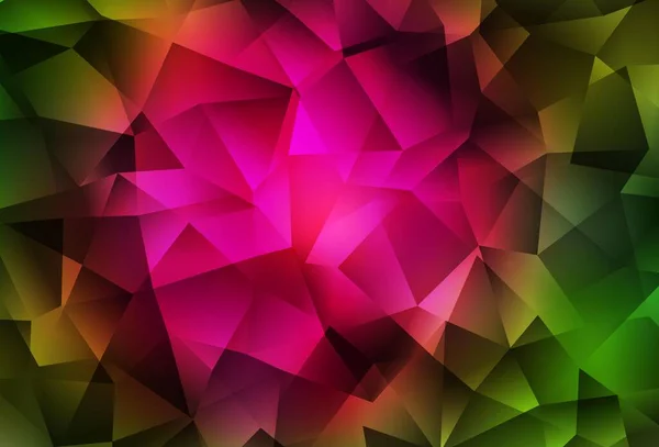 Rose Foncé Vert Vecteur Low Poly Layout Illustration Colorée Dans — Image vectorielle