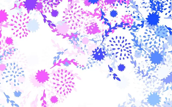 Light Purple Vector Opera Arte Naturale Con Fiori Illustrazione Astratta — Vettoriale Stock