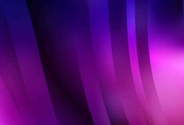 Plantilla Vectorial Dark Purple Con Líneas Curvas Una Ilustración Abstracta — Vector de stock