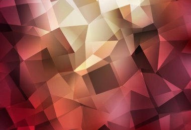 Açık Kırmızı, Sarı vektör soyut çokgen desen. Üçgenli parlak renkli çizimler. İş tasarımınız için yepyeni bir tarz.