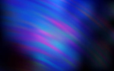 Koyu pembe, kıvrımlı çizgileri olan mavi vektör düzeni. Alnında çizgiler olan soyut bir çizim. Tasarımınız için tamamen yeni bir şablon.