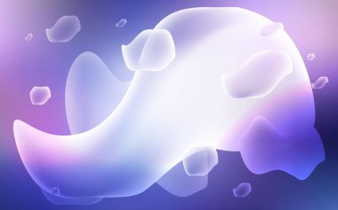 Açık Pembe, çizgileri ve ovalı mavi vektör şablonu. Bulanık çizgiler ve dairelerden oluşan parlak çizimler. Reklamınız, broşürleriniz, broşürleriniz için yeni bir doku..