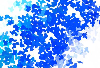 Açık mavi, soyut şekilli yeşil vektör arkaplan. Renkli rastgele şekillerle modern soyut illüstrasyon. Bir cep telefonu için arka plan.