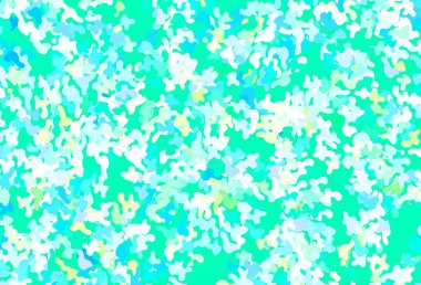 Açık mavi, kaotik şekilli yeşil vektör şablonu. Modern tarzda değişen renkli kaotik formlar. Duvar kağıtları için zarif tasarım.