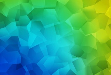 Açık mavi, Memphis şekilli yeşil vektör arkaplan. Renkli rastgele şekillerle modern soyut illüstrasyon. Bir cep telefonu için arka plan.