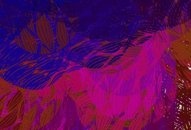 Koyu mavi, soyut şekilli kırmızı vektör dokusu. Rastgele şekillerle soyut tarzda dekoratif tasarım. İşiniz için en iyi akıllı tasarım.