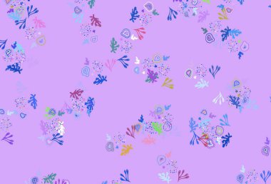 Açık mavi, soyut şekilli kırmızı vektör arkaplan. Rastgele şekillerle soyut tarzda dekoratif tasarım. Bir cep telefonu için arka plan.