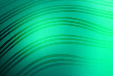 Bükülmüş çizgileri olan açık yeşil vektör şablonu. Eğri şekilli yepyeni renkli bir tasvir. Web siteniz için soyut tasarım.