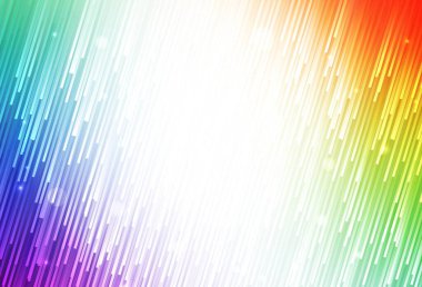 Renkli çizgileri olan açık renkli vektör dokusu. Renkli çubuklarla, soyut çizimler. Reklamlar, posterler, afişler için desen.