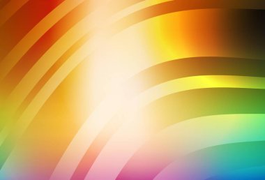 Bükülmüş çizgileri olan ışık çok renkli vektör arkaplanı. Çağdaş gradyan soyut çizgileri olan çizimler. Web siteniz için soyut tasarım.