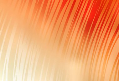 Bükülmüş çizgileri olan hafif turuncu vektör şablonu. Renkli çizgileri ve şekilleri olan bir örnek. İş tasarımınız için şablon.