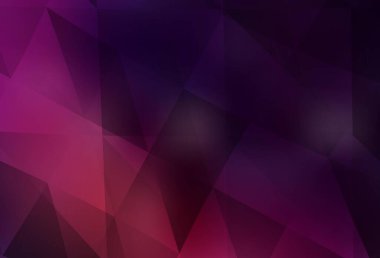 Koyu pembe vektör çokgen arkaplan. Üçgenli parlak renkli çizimler. Marka kitabınız için yeni şablon.