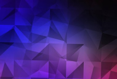 Koyu pembe, mavi vektör soyut çokgen arkaplan. Gradyanı olan üçgen geometrik örnek. İş tasarımınız için yepyeni bir tarz.