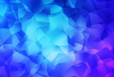 Açık pembe, mavi vektör düşük polimerli doku. Origami tarzında gradyan ile geometrik çizim. Cep telefonunun arka planının şablonu.