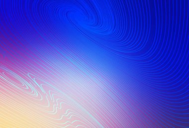 Açık Pembe, çizgileri olan mavi vektör şablonu. Basit eğri biçiminde parlak renkli bir illüstrasyon. Markan için yeni kompozisyon.