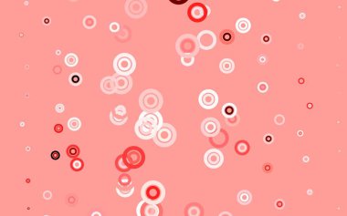 Açık Pembe, daireli kırmızı vektör şablonu. Doğa tarzında bulanık halkaları olan güzel renkli çizimler. Poster ve web siteleri için tasarım.