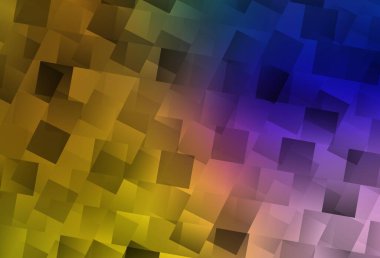 Koyu pembe, üzerinde çizgiler, dikdörtgenler olan sarı vektör düzeni. Soyut arkaplanda dikdörtgenler ve renkli gradyanlar. Şablon bir arkaplan olarak kullanılabilir.