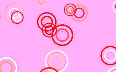 Açık pembe, baloncuklu sarı vektör arkaplan. Soyut arka planda bulanık kabarcıklar ve renkli gradyan. Poster ve web siteleri için tasarım.