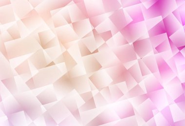 Açık Pembe, sarı vektör arkaplanı çokgen biçiminde. Soyut arkaplanda dikdörtgenler ve renkli gradyanlar. Reklamlar için desen.