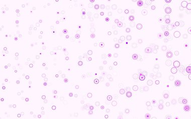 Dairesel açık mor vektör şablonu. Parlak renkli soyut çemberlerin olduğu bir resim. İş ilanınız için tasarım.