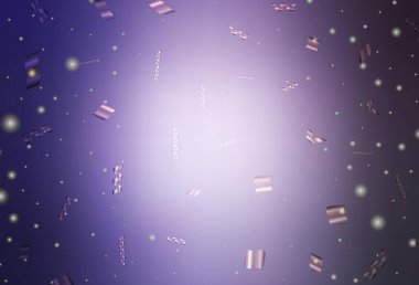 Yeni yıl tarzında açık mor vektör düzeni. Noel sembolleri ve tabelaları ile renkli çizimler. Harfler ve tipografi için şablon.