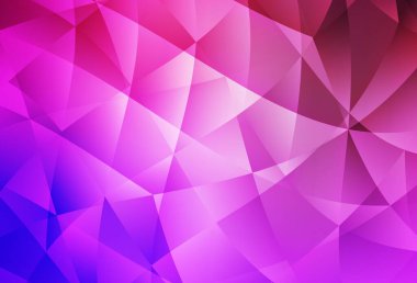 Açık Mor, pembe vektör çokgen arkaplan. Gradyanı olan üçgen geometrik örnek. Pankartın için tamamen yeni bir şablon.
