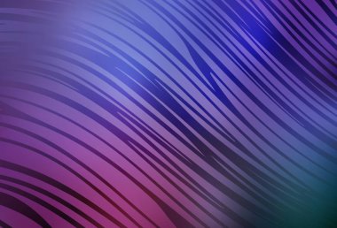 Açık Mor, eğri çizgili pembe vektör şablonu. Renkli çizgileri ve şekilleri olan bir örnek. Posterler ve afişler için iş tasarımı.