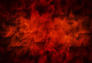 Koyu kırmızı vektör çokgen arka plan. Üçgenli parlak renkli çizimler. Bir markanın arkaplanı için desen.