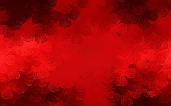 Sötét Vörös Vektor Elvont Háttér Fák Ágak Színes Illusztráció Virágok — Stock Vector